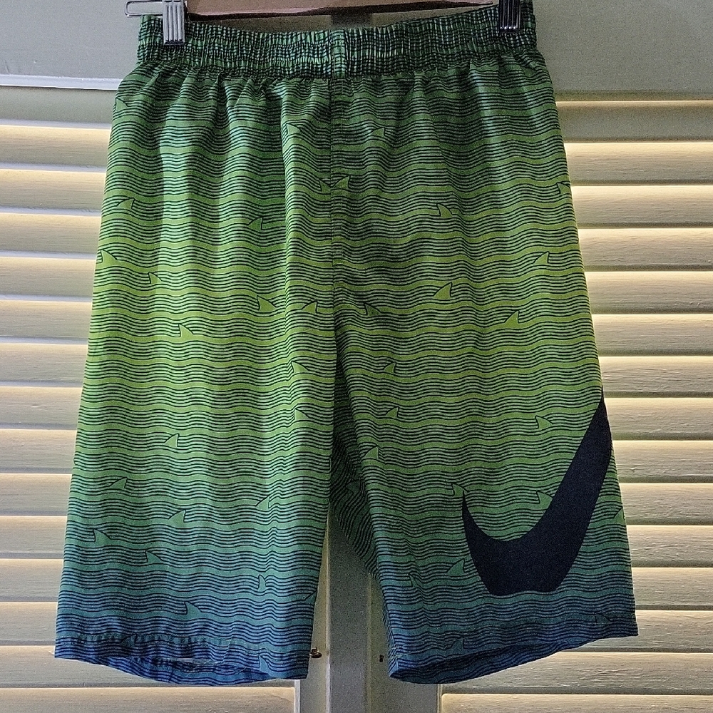 Nike Lime and Navy Gradient Shorts